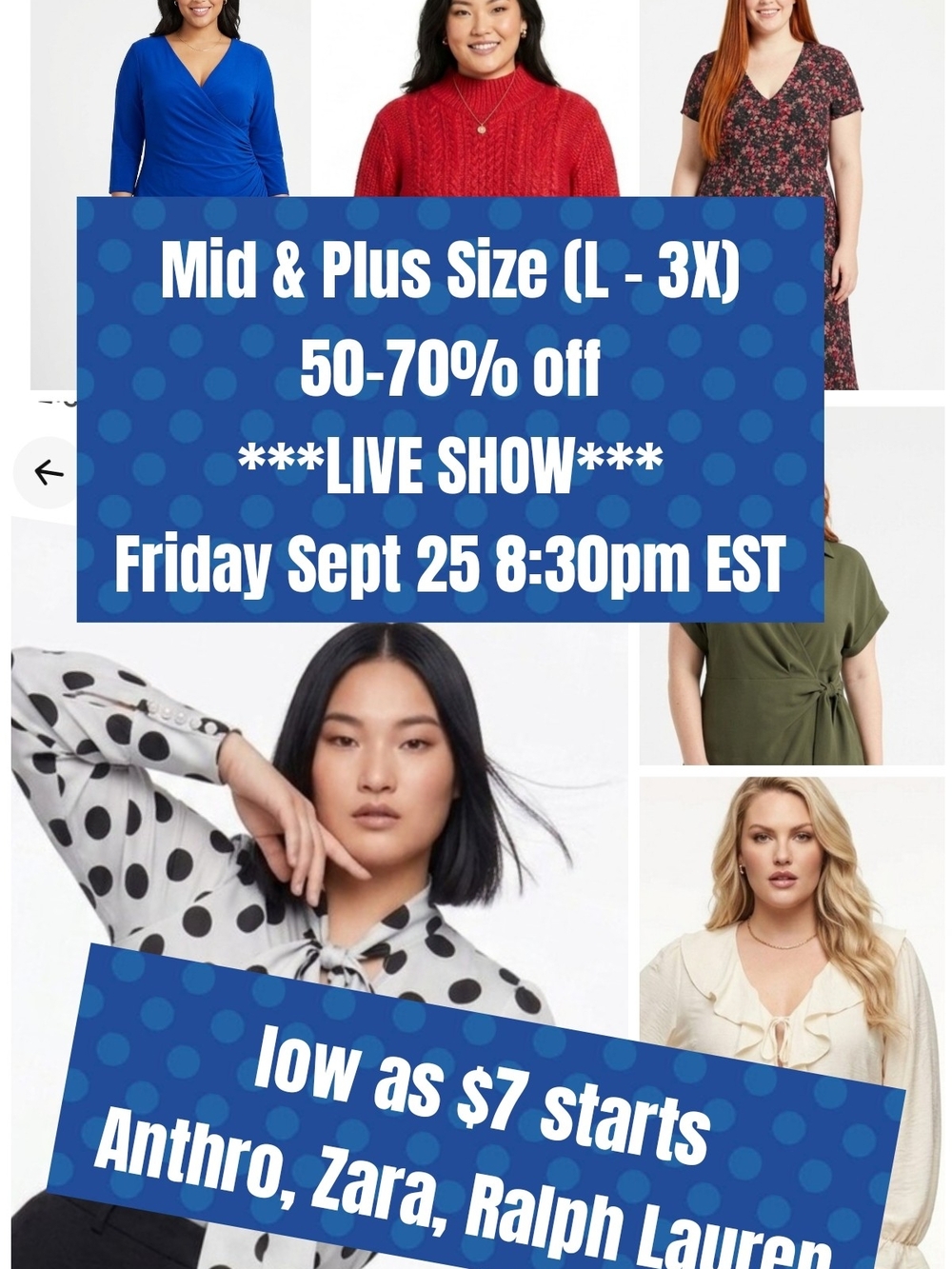 Mid & Plus Size 50-70% Off Closet List Price